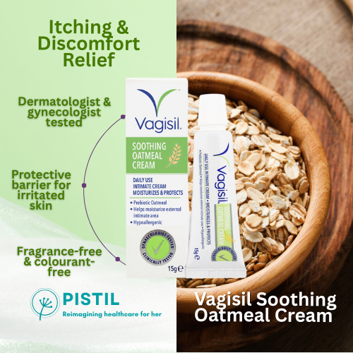 Vagisil Soothing Oatmeal Cream 30 g | Soothing & Protective Care for Sensitive Intimate Skin