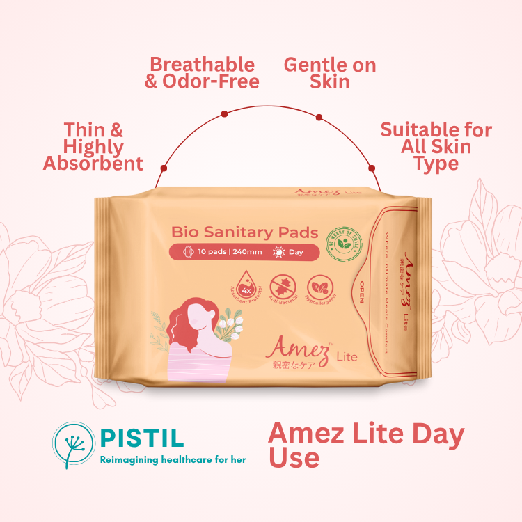 Amez Lite Day Pads (24cm/10s) | Slim, Herbal-Infused & Breathable Day Protection